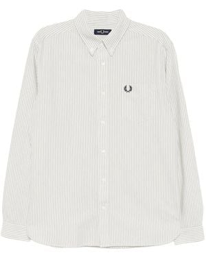 Fred Perry Camicia A Righe - Bianco