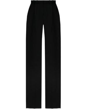 Saint Laurent ウールタックパンツ - ブラック