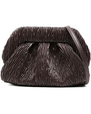 THEMOIRÈ Medium Bios Ruched Shoulder Bag - Black