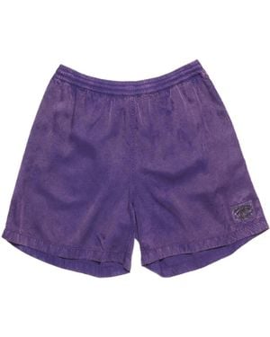 Acne Studios Logo-Patch Swim Shorts - Purple