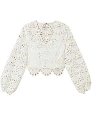 Twinset Macramé-Woven Blouse - White