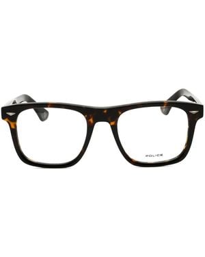 Police Vpll72E Rectangle-Frame Glasses - Black