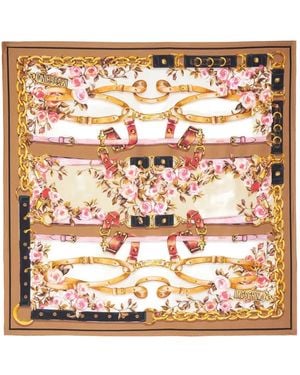 Moschino Printed Scarf - Metallic