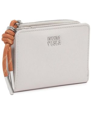 Bimba Y Lola Sand Nylon Compact Purse - White