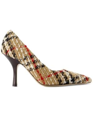 Burberry Dame 90 Check Court Shoes - Metallic