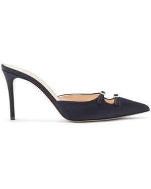 Andrea Wazen 85Mm Caroline Mules - Blue