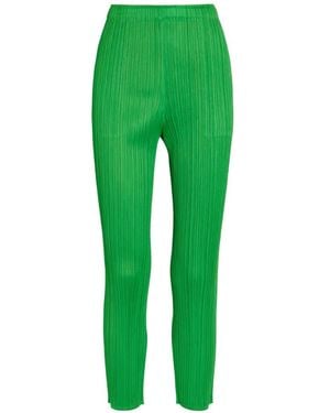 Issey Miyake Pantalones Pleats Please Con Pinzas - Verde