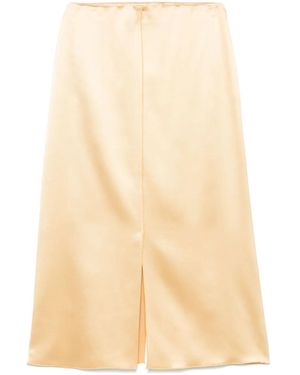 Altuzarra Satined Midi Skirt - Natural