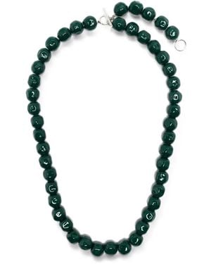 Jil Sander Ancestor Moon Enamel Necklace - Blue