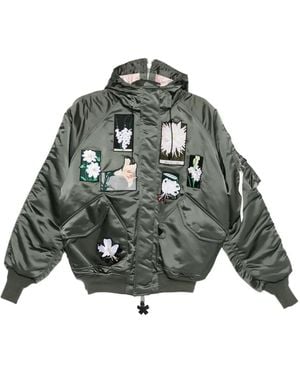 Alpha Industries Cecilie Bahnsen N-2B Front-Appliqué Hooded Jacket - Green