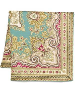 ALÉMAIS Paisley-patterned Silk Scarf - メタリック
