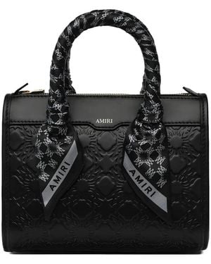 Amiri Ma Quad Micro Triangle Embossed Tote Bag - Black
