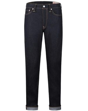 Evisu Vaqueros Ajustados Con Estampado Seagull - Azul