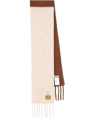 Loewe バイカラースカーフ - ホワイト