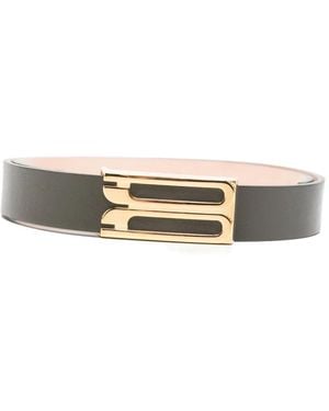 Victoria Beckham Logo-Buckle Belt - White