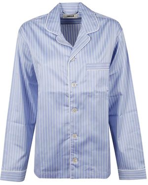 Tekla Camisa De Pijama A Rayas - Azul