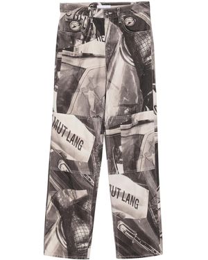 Helmut Lang All-Over Photographic-Print Jeans - Gray