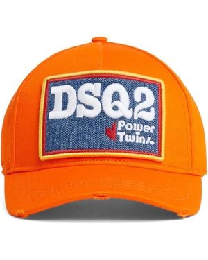 DSquared² Baseballkappe Mit Logo-Stickerei - Orange