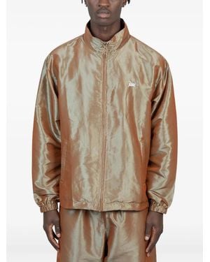 PATTA Iridescent Zip-Up Shirt Jacket - Brown