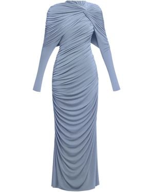 Chats by C.Dam Emera Draped Dress - Blue