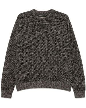 Frenckenberger Herringbone-Pattern Jumper - Grey