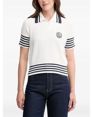 Benetton Polo À Rayures - White