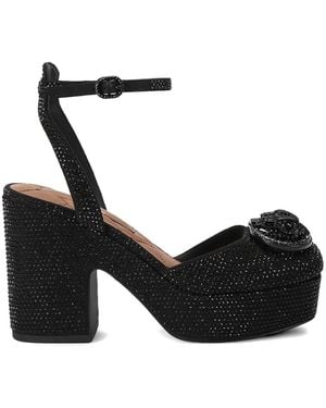 Kurt Geiger Chelsea Crystal-Embellished Platform Sandals - Black