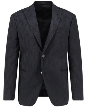 Corneliani Peak-Lapel Single-Breasted Blazer - Blue