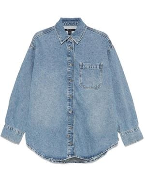 Ksubi Langärmeliges Oversized LS Krystal Komet Jeanshemd - Blau