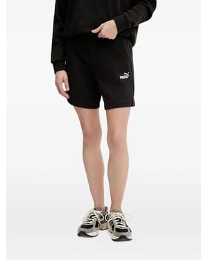 PUMA Logo-Print Shorts And Hoodie Set - Black
