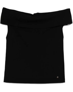 Anine Bing Off-Shoulder Top - Black