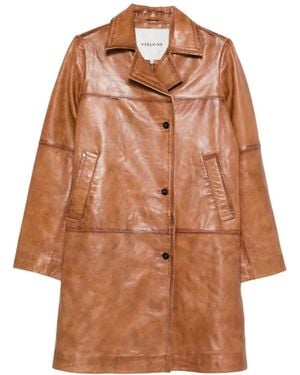 Herskind Shelly Leather Coat - Brown