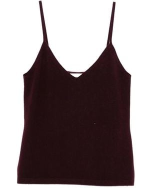 Bompard V-Neck Cashmere Tank Top - Purple