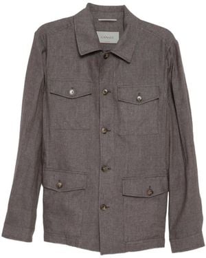 Canali Veste Légère À Poches Plaquées - Gray