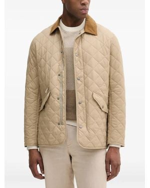 Barbour Quilted Corduroy-Collar Jacket - Natural