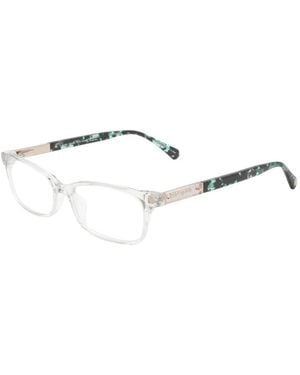 Kate Spade Tortoiseshell-Effect Rectangle-Frame Glasses - White