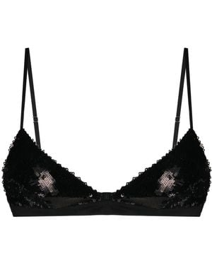 KHAITE Reggiseno A Triangolo Con Paillettes - Nero