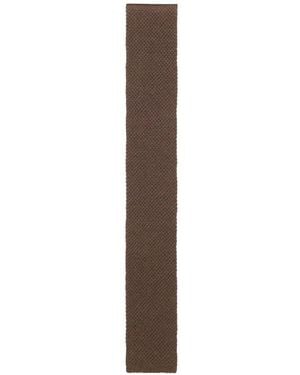 BOSS Textured Tie - Brown