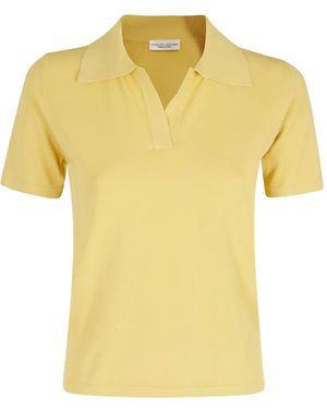 Roberto Collina Collared V-Neck T-Shirt - Yellow