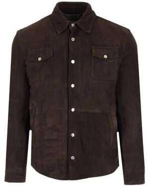 Al Duca d'Aosta Quilted Suede Jacket - Black