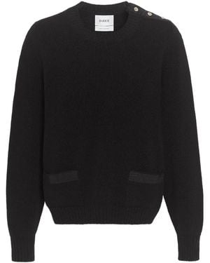 Barrie Ribbon-Detail Jumper - Black