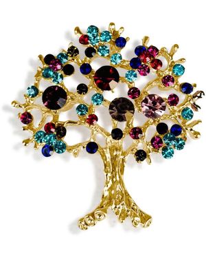Hzmer Jewelry Tree Of Life Brooch - White