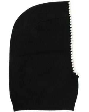 Sandro Crochet-Trimmed Wool Balaclava - Black
