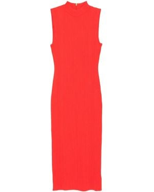 Michael Kors Kleid mit Stehkragen - Rot