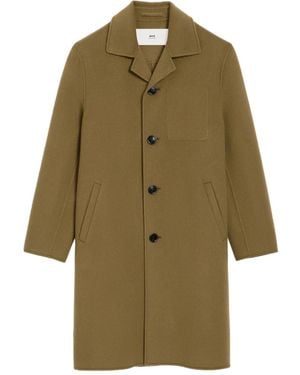 Ami Paris Four-Button Single Breasted Coat - Green