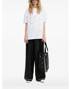 Stine Goya Embellished Floral-Print T-Shirt - White