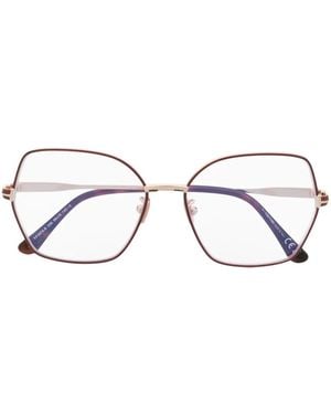 Tom Ford ロゴプレート 眼鏡フレーム - メタリック
