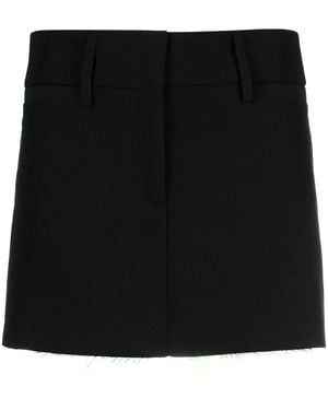 Blanca Vita Concealed Front-Fastening Mini Skirt - Black