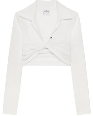 Courreges Polo Twist-Detailing Shirt - White