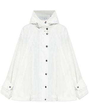 IRO Hooded Snap-Button Jacket - White